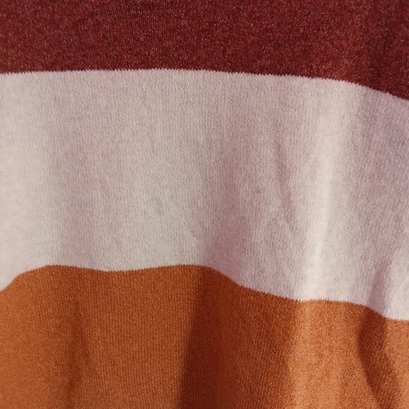 Pinque Women's Gina Crew Neck Fall Color Block Sweater XXL NWT - Picture 2 of 6